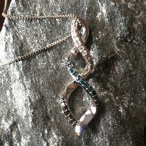 925 Sterling Silver Sapphire Necklace
